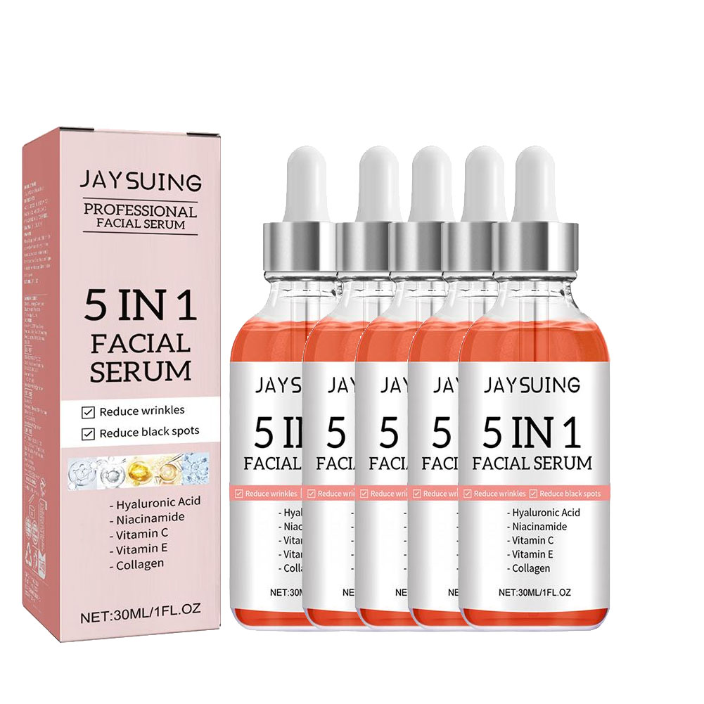 Hyaluronic Acid Facial Serum - 5-in-1 Vitamin C & Hyaluronsäure Gesichtsserum,