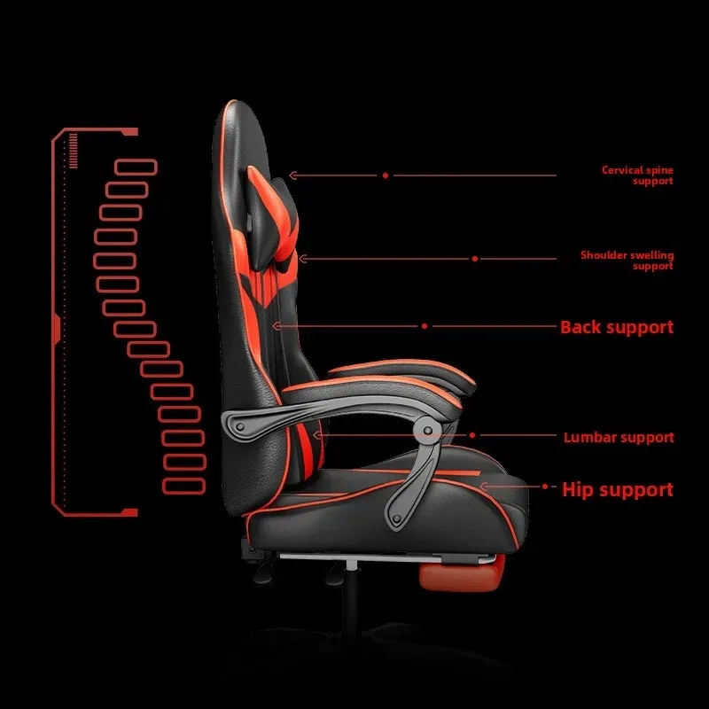 Massage - E-Sports-Stuhl mit Beleuchtung, Bluetooth-Lautsprecher, LED-Display, Gaming-Stuhl,
