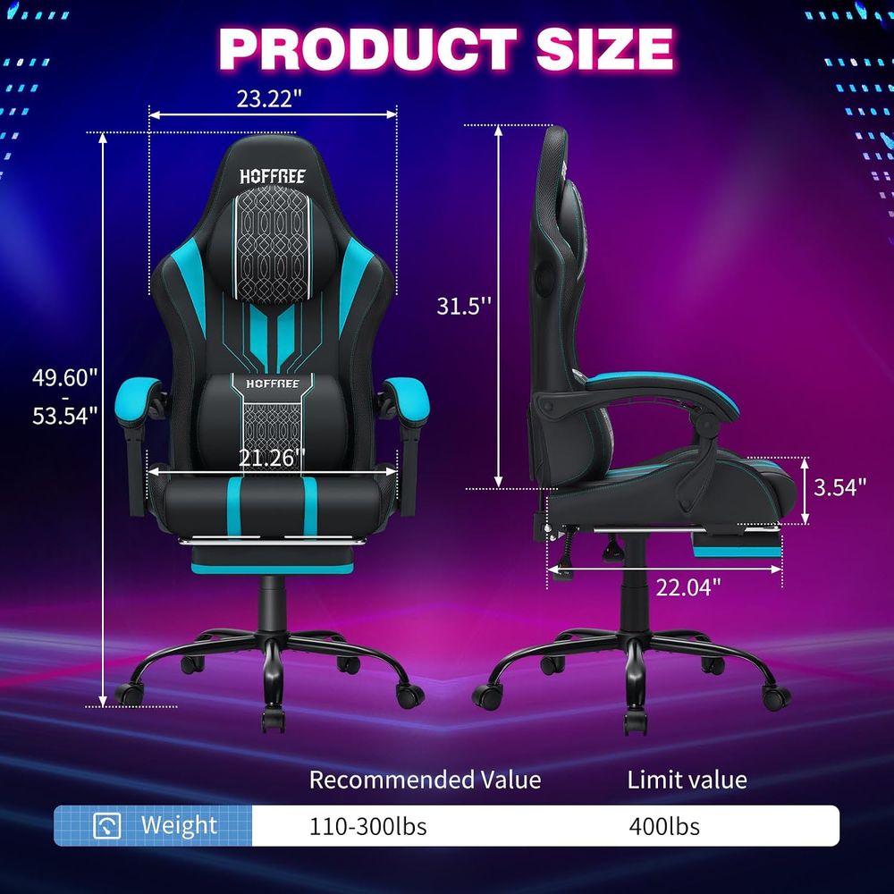 Gaming-Stuhl mit LED-Beleuchtu – Massage Bewertung und Preis