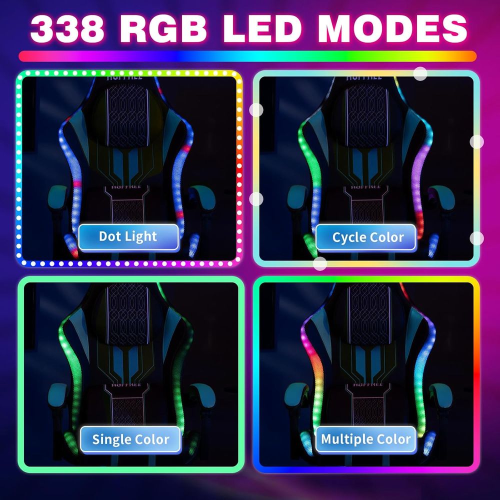 Gaming-Stuhl mit LED-Beleuchtu – Massage Bewertung und Preis