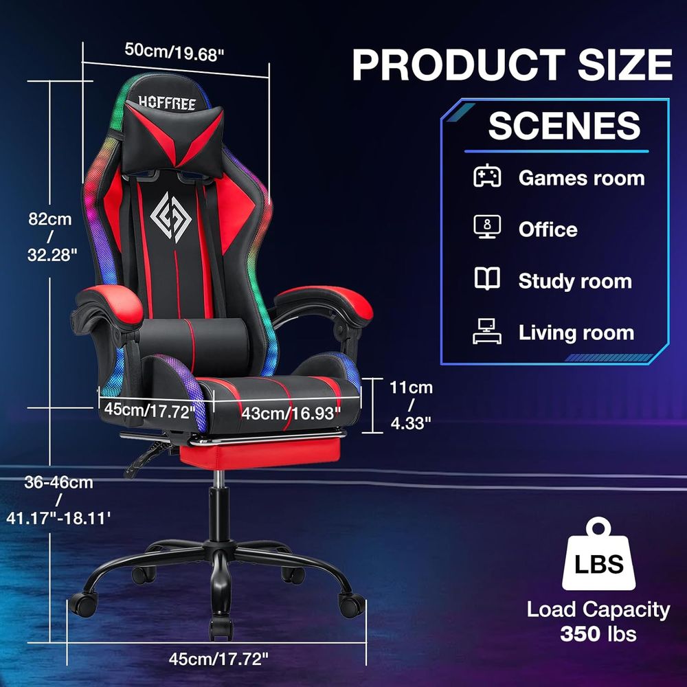RGB-Gaming-Stuhl mit Bluetooth – Massage Bewertung und Preis