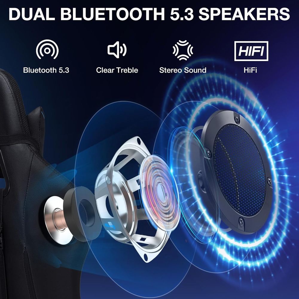 RGB-Gaming-Stuhl mit Bluetooth – Massage Bewertung und Preis
