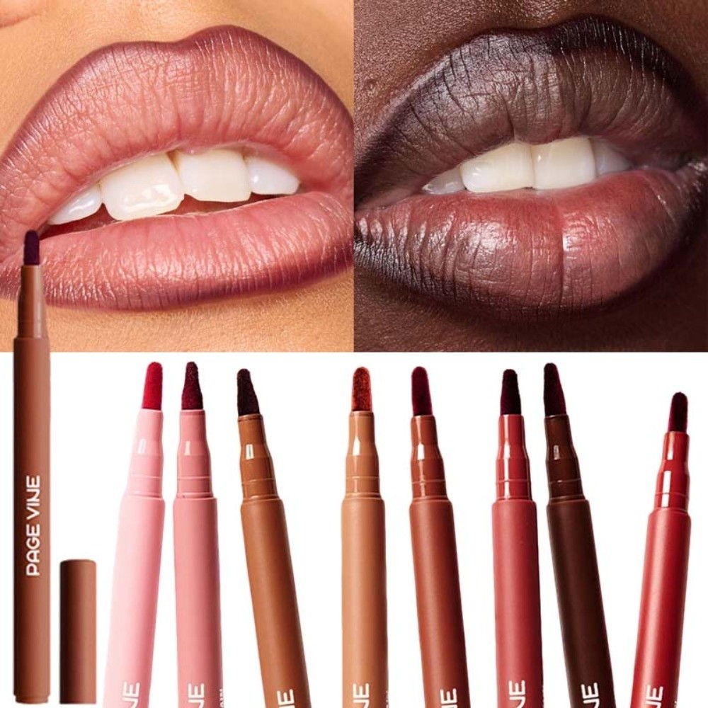 Samtbrauner Lippenkonturenstif – Matte Velvet Lip Tint Long Lasting Bewertung und Preis