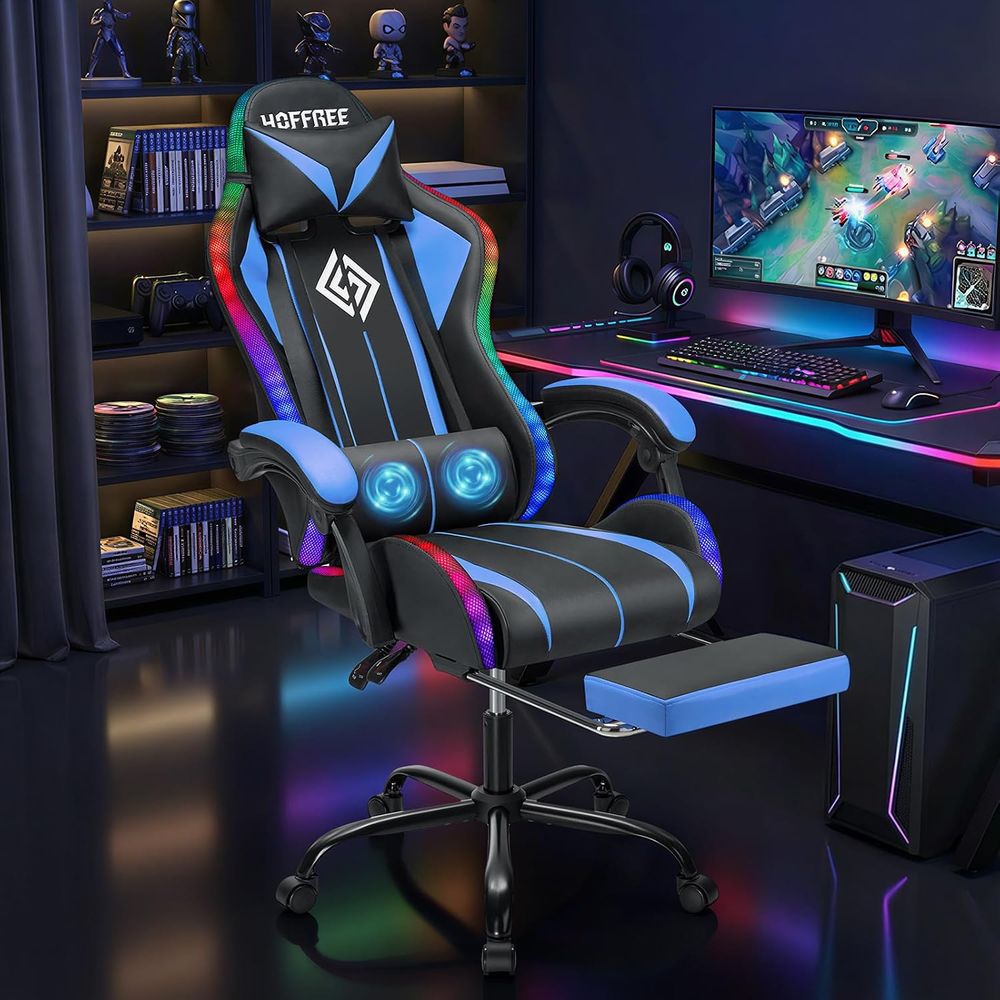 LED-Gaming-Stuhl mit Massage R – Massage Bewertung und Preis